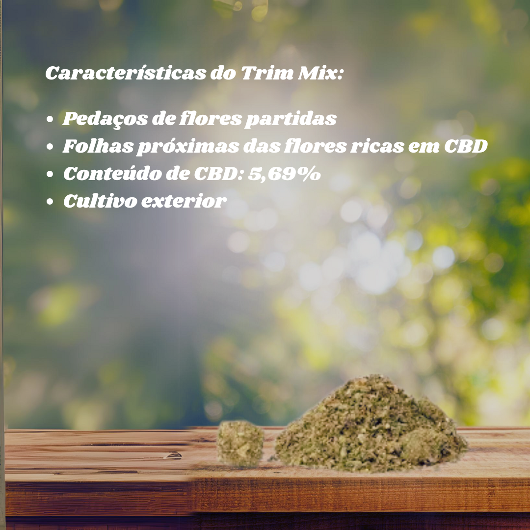 Trim Mix CBD - Flores de CBD - Cânhamo - Erva - CBD - Canábis - Cannabis - WeedZone